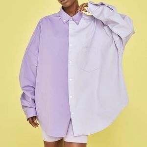 BLANCA BY RELIQUIA COLLECTIVE PURPLE CONTRAST HARRY SHIRT